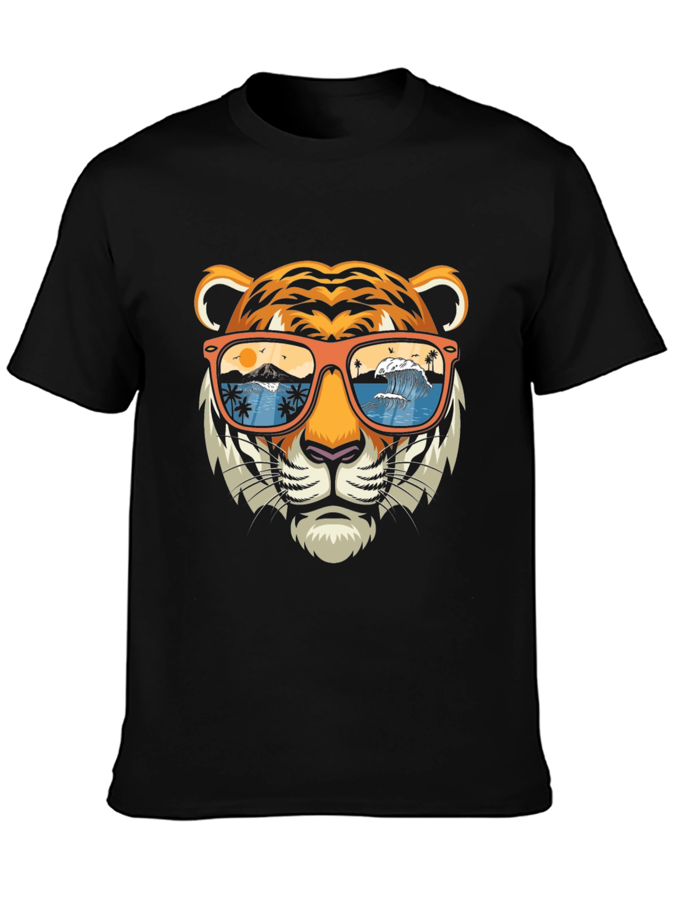Tiger Sunglasses Graphic Tee - Summer Vibes