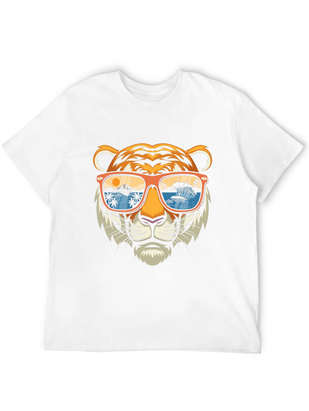 Tiger Sunglasses Graphic Tee - Summer Vibes