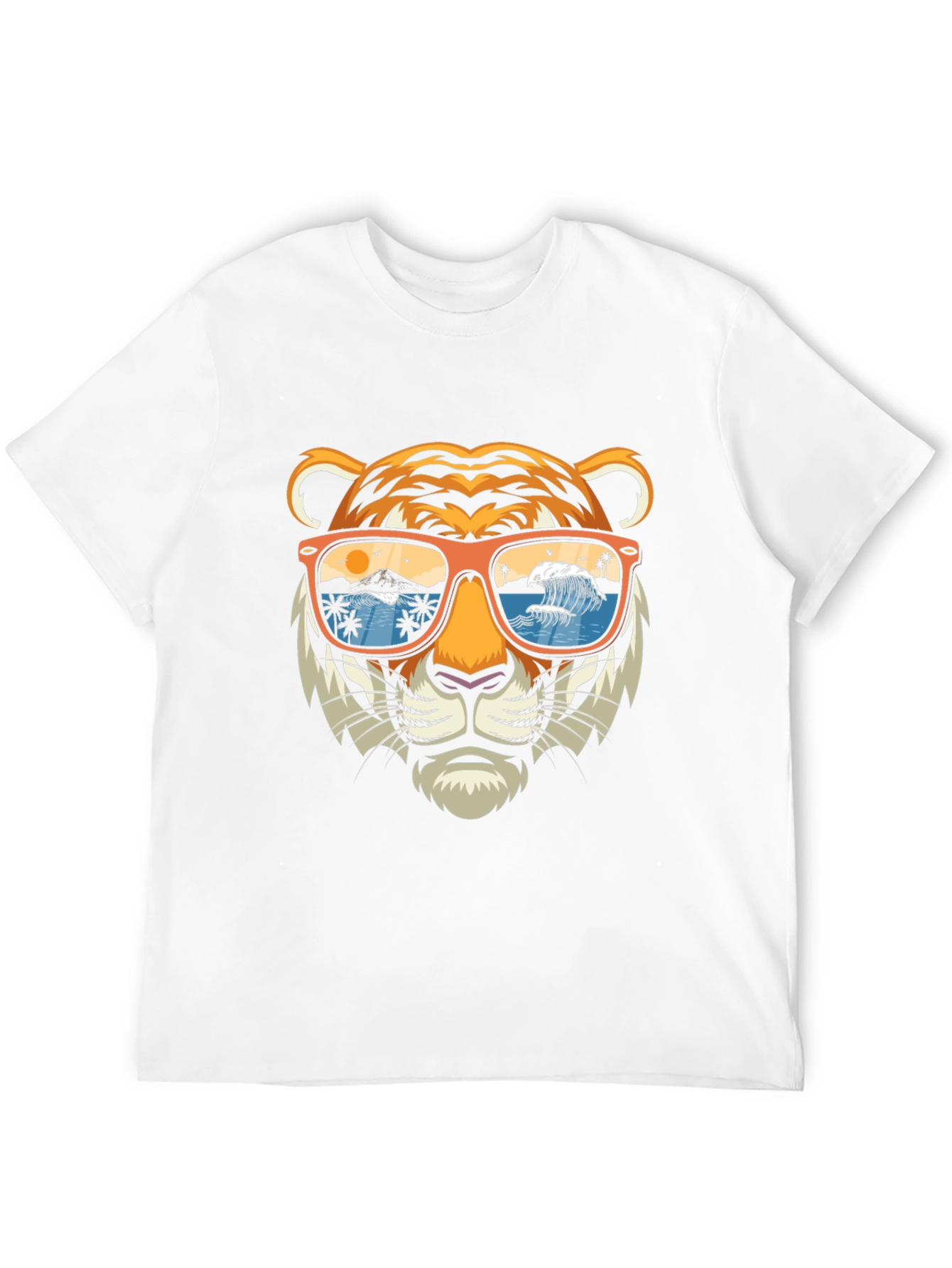 Tiger Sunglasses Graphic Tee - Summer Vibes