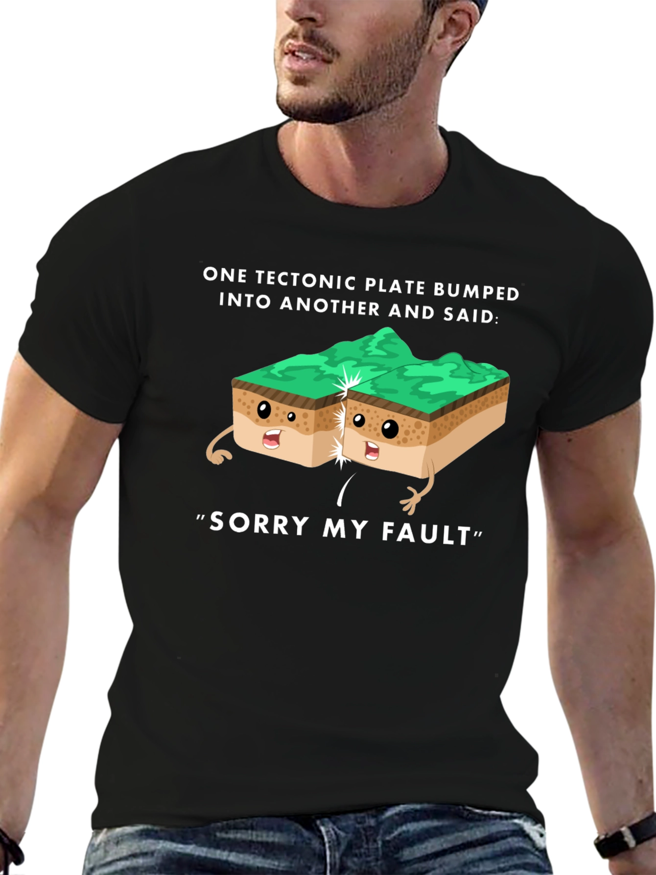Funny Tectonic Plate Fault Apology Graphic Tee