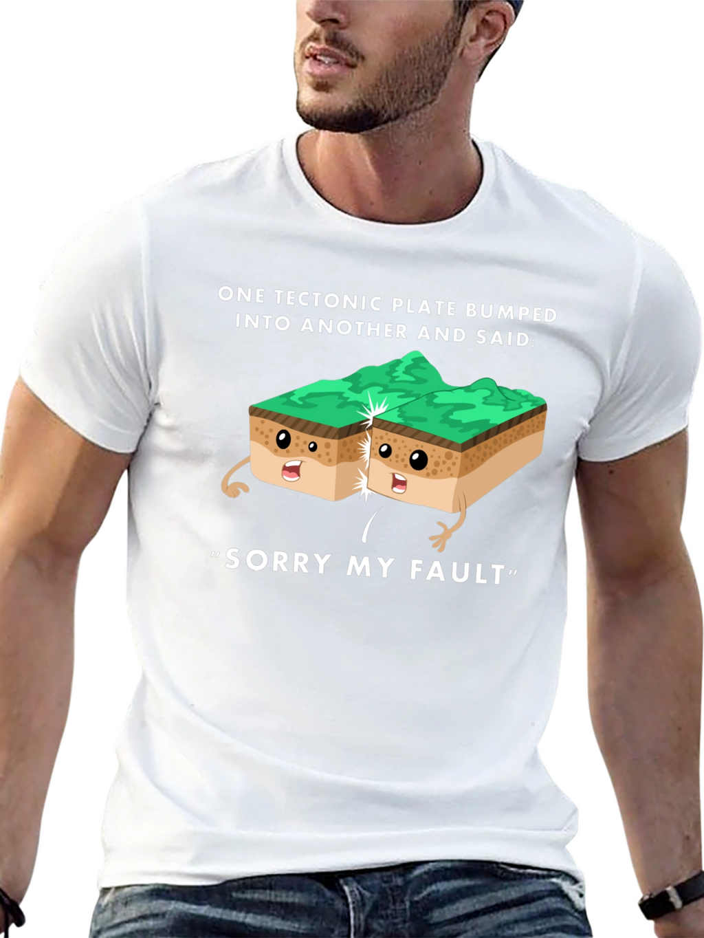 Funny Tectonic Plate Fault Apology Graphic Tee