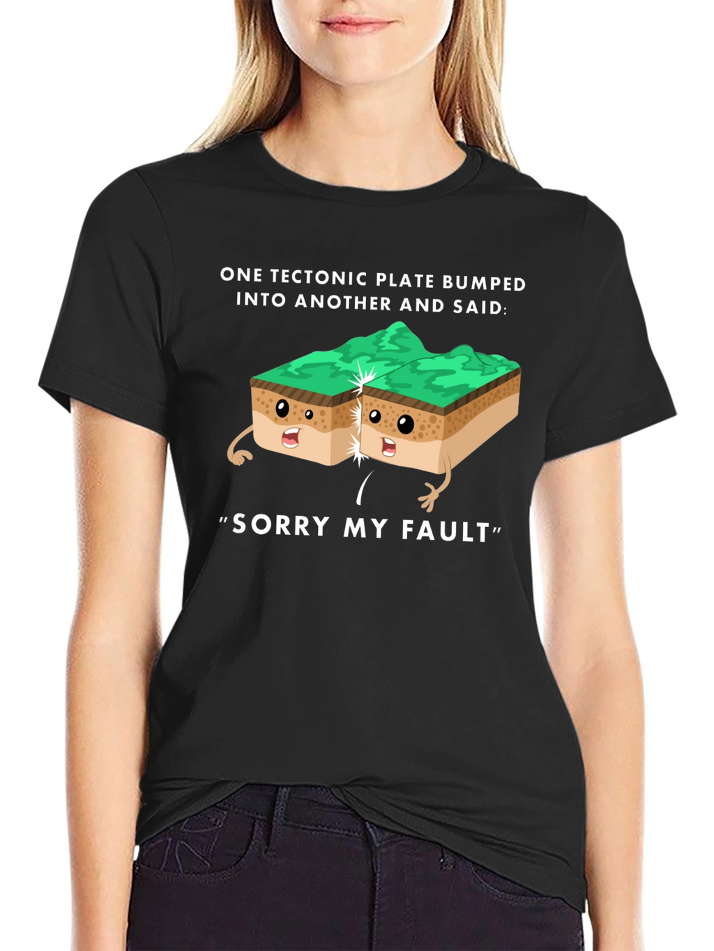 Funny Tectonic Plate Fault Apology Graphic Tee