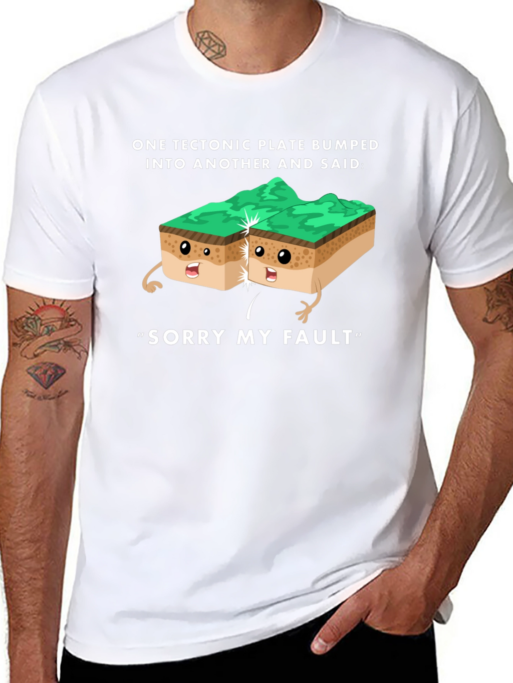 Funny Tectonic Plate Fault Apology Graphic Tee