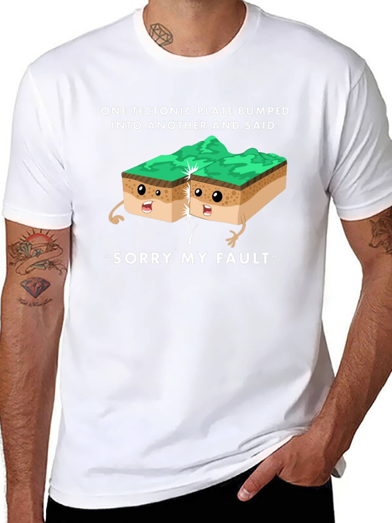 Funny Tectonic Plate Fault Apology Graphic Tee