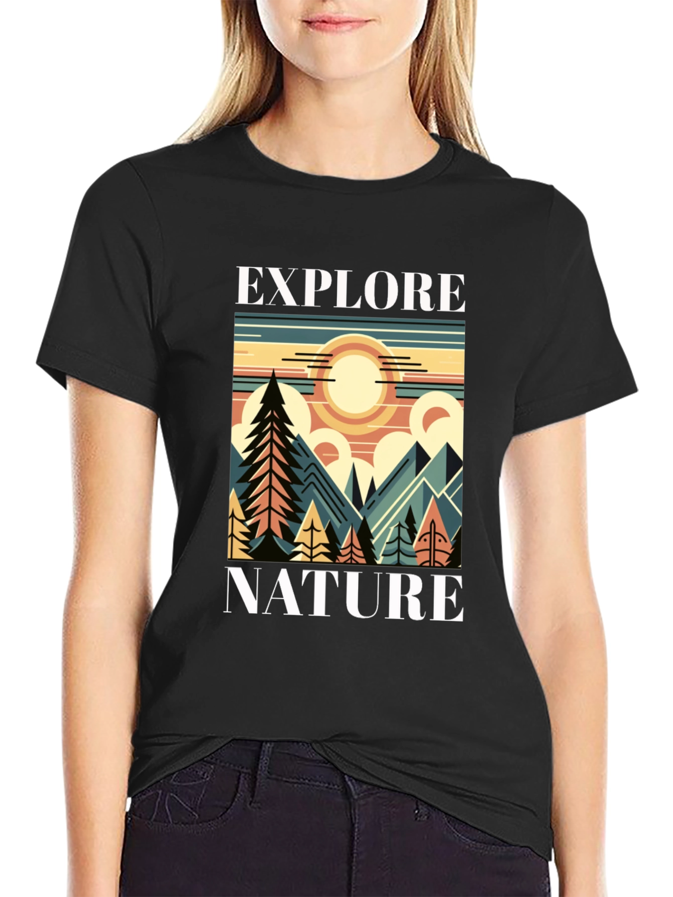 Explore Nature Graphic T-Shirt - Mountain Adventure Tee