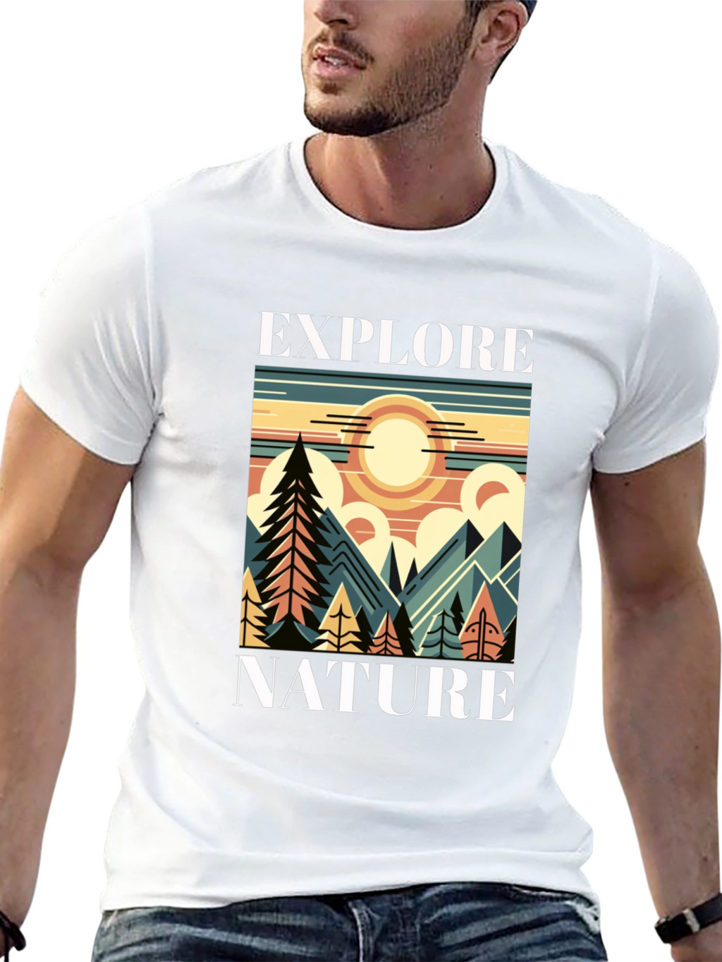 Explore Nature Graphic T-Shirt - Mountain Adventure Tee
