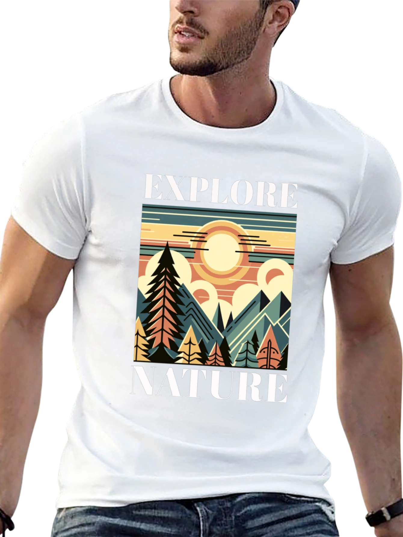 Explore Nature Graphic T-Shirt - Mountain Adventure Tee