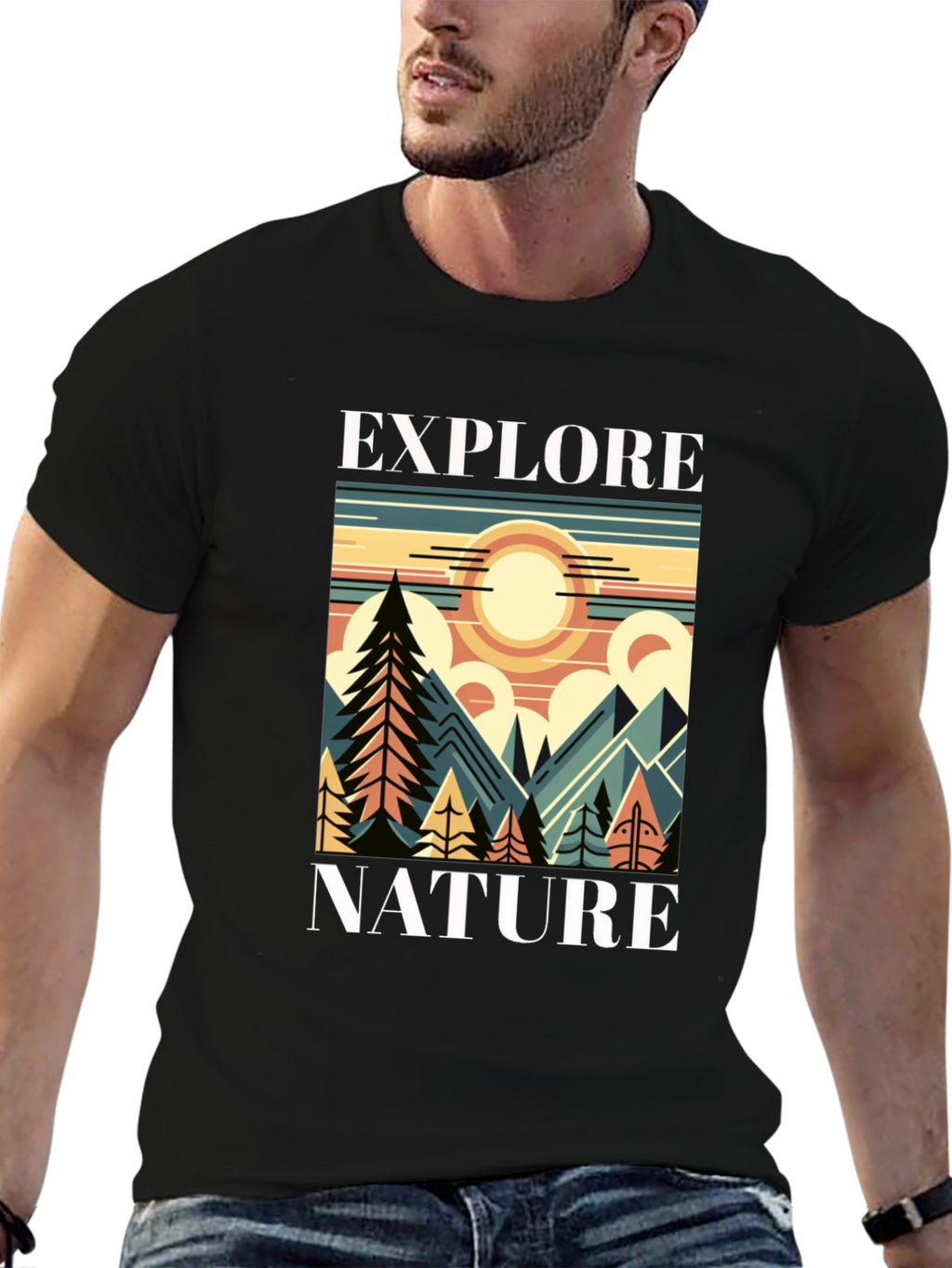 Explore Nature Graphic T-Shirt - Mountain Adventure Tee
