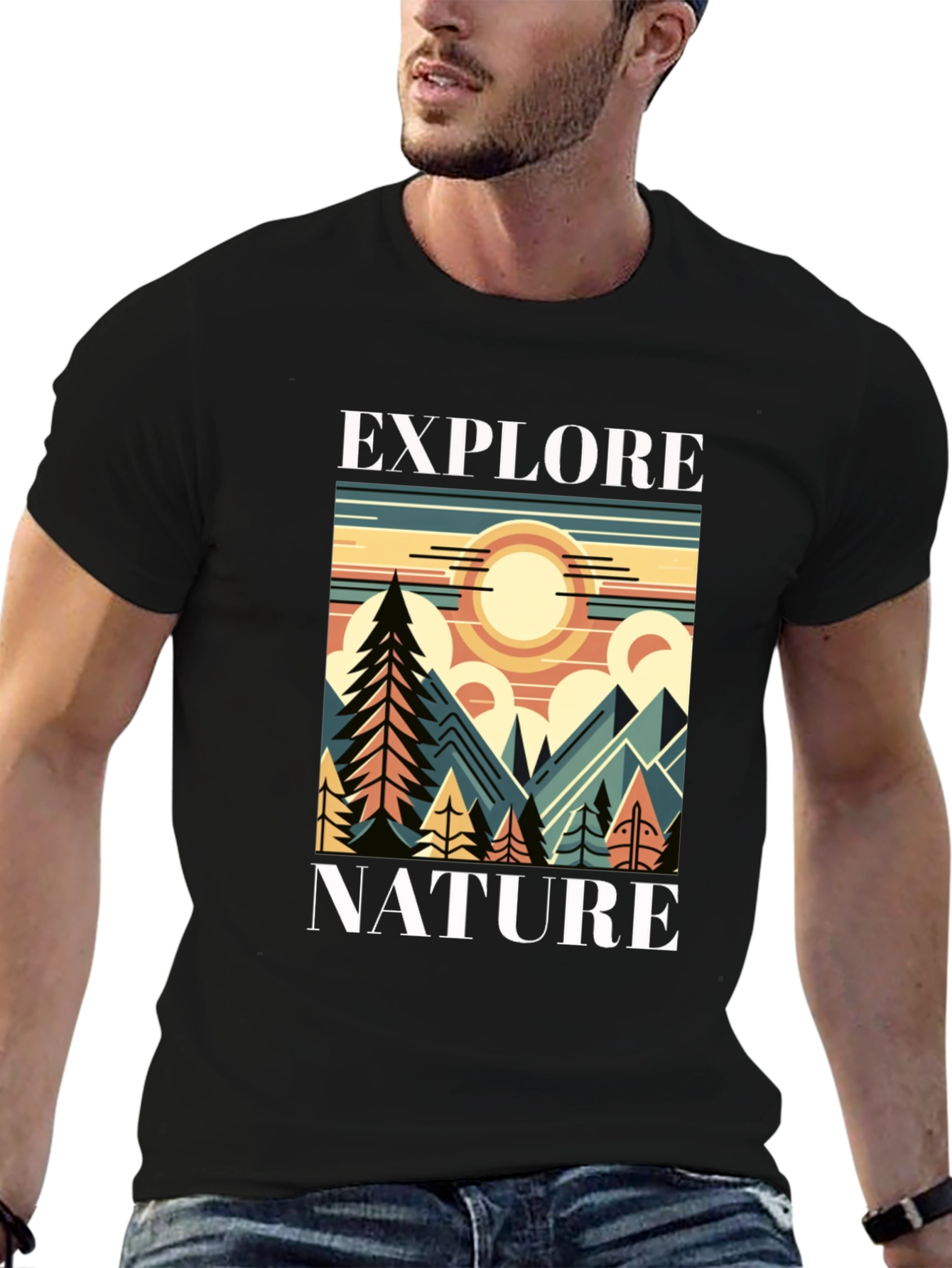 Explore Nature Graphic T-Shirt - Mountain Adventure Tee