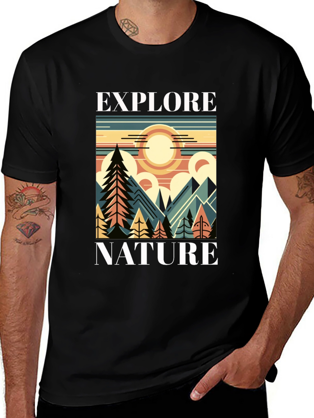 Explore Nature Graphic T-Shirt - Mountain Adventure Tee