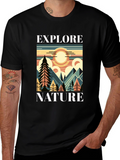 Explore Nature Graphic T-Shirt - Mountain Adventure Tee