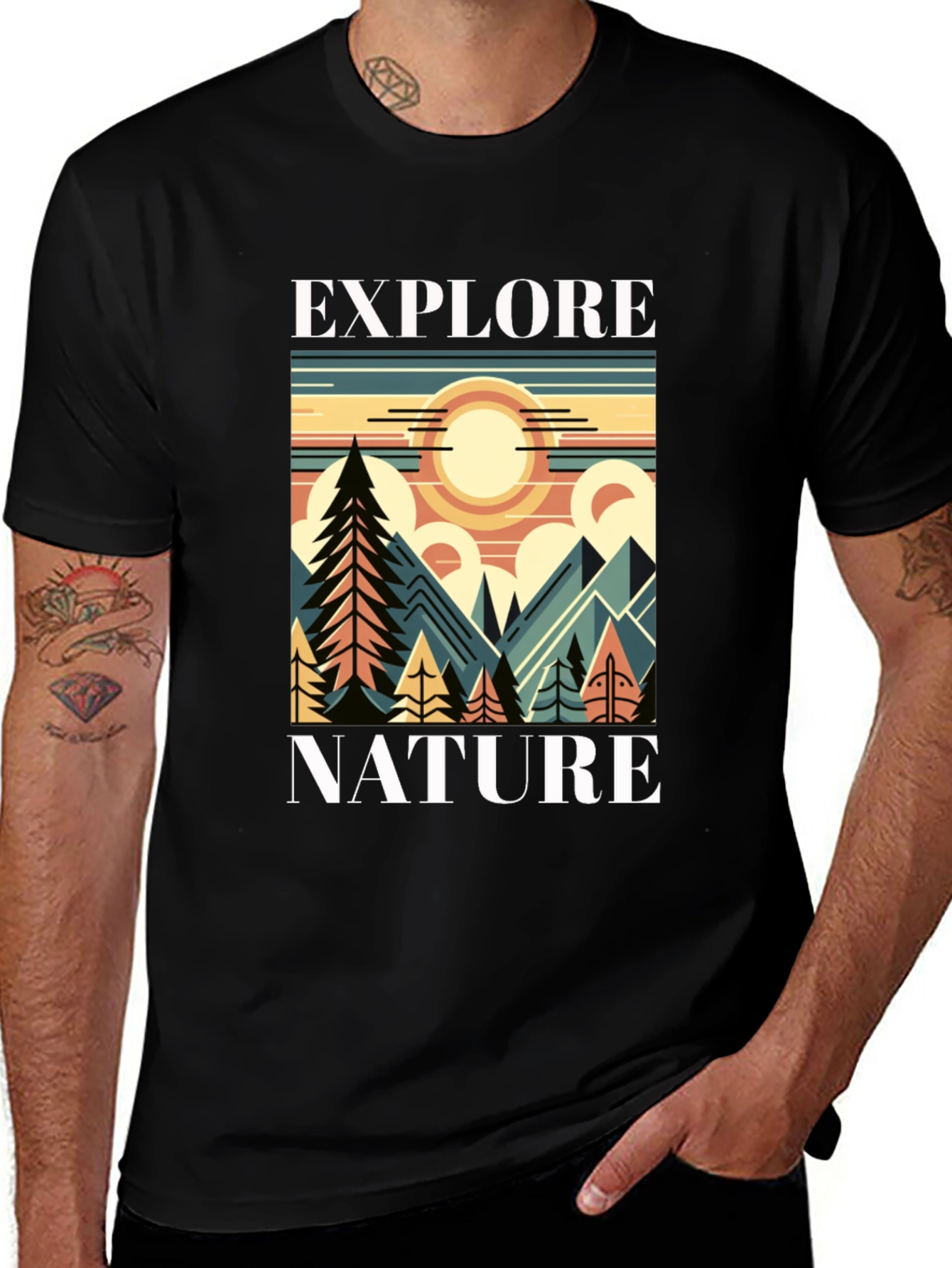 Explore Nature Graphic T-Shirt - Mountain Adventure Tee