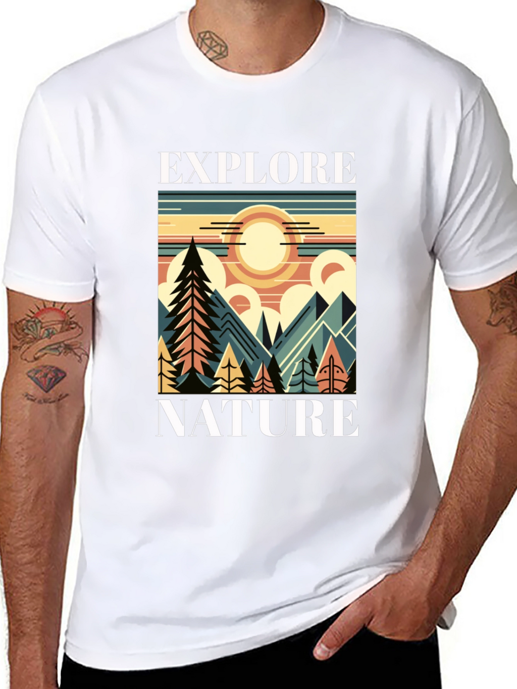Explore Nature Graphic T-Shirt - Mountain Adventure Tee