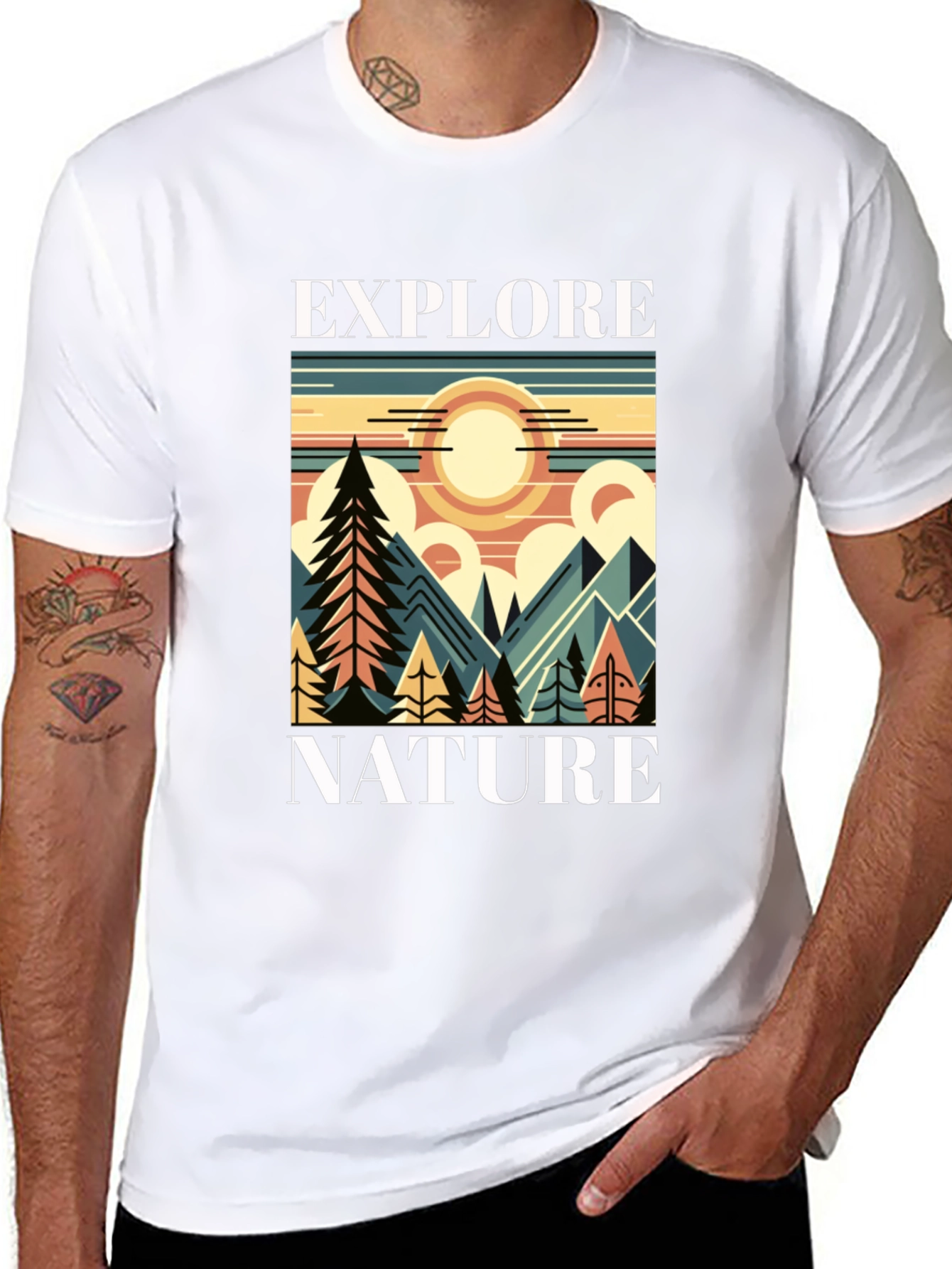 Explore Nature Graphic T-Shirt - Mountain Adventure Tee