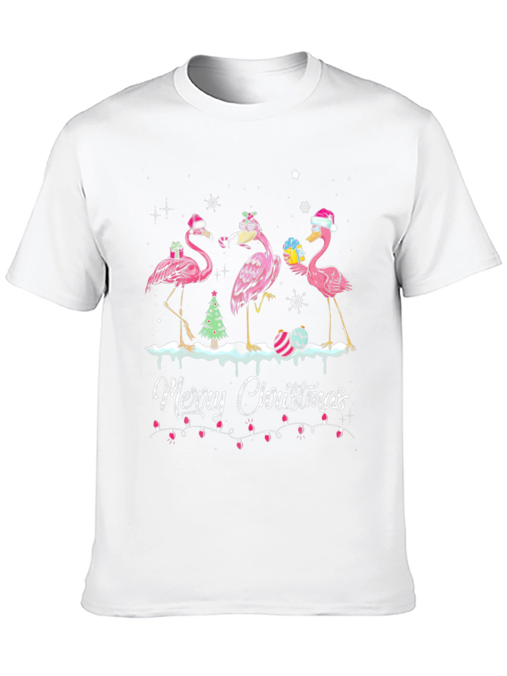 Flamingo Merry Christmas T-Shirt