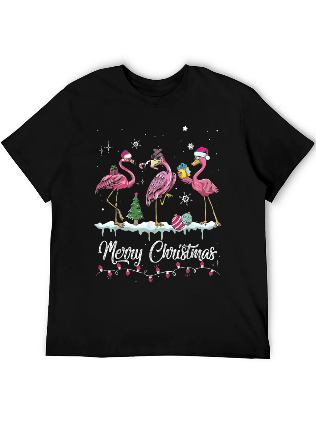 Flamingo Merry Christmas T-Shirt