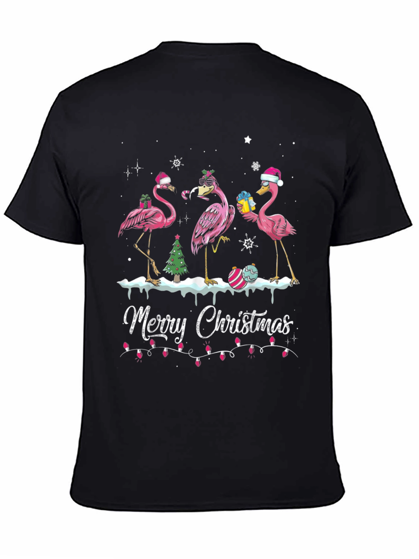 Flamingo Merry Christmas T-Shirt