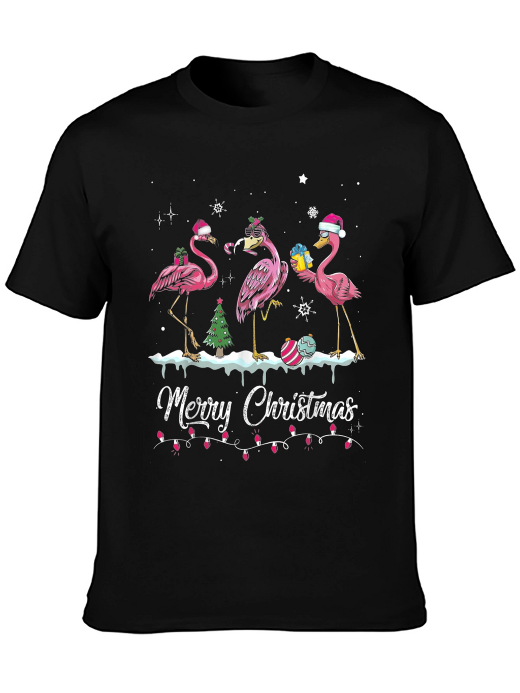 Flamingo Merry Christmas T-Shirt