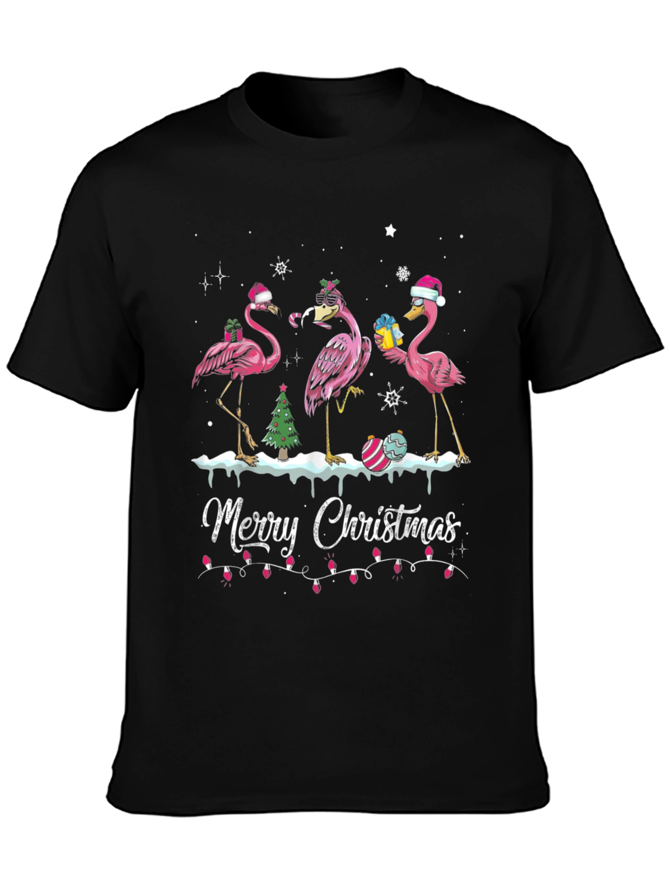 Flamingo Merry Christmas T-Shirt