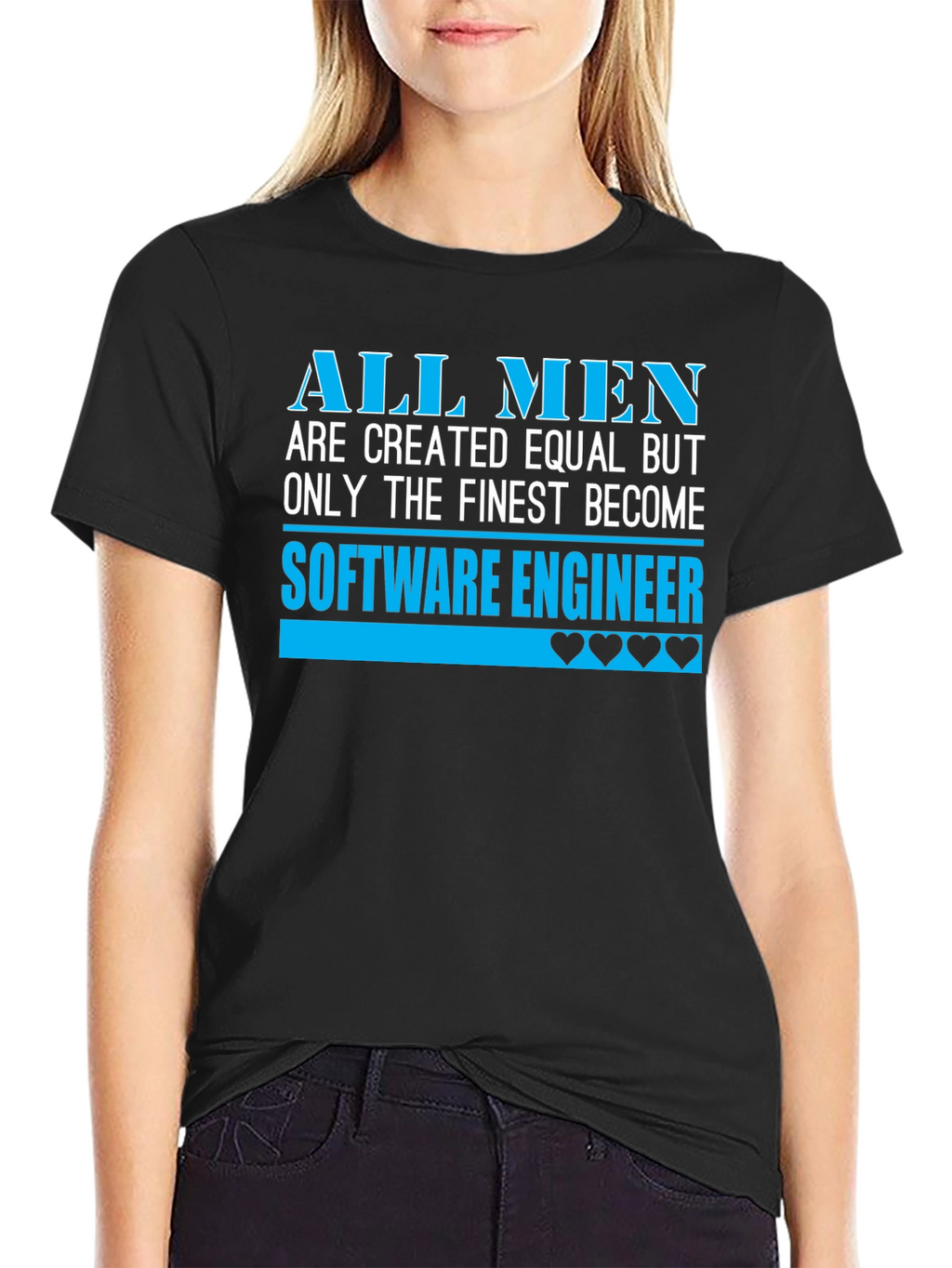 Finest Software Engineer Black T-Shirt