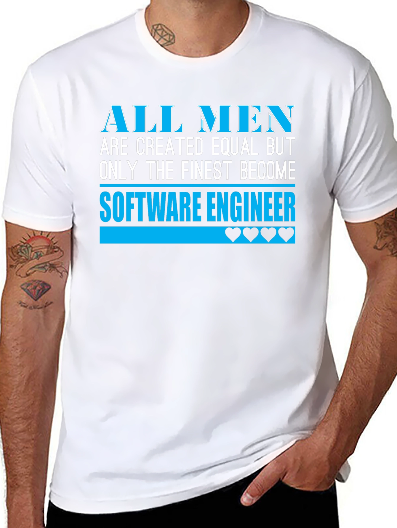 Finest Software Engineer Black T-Shirt