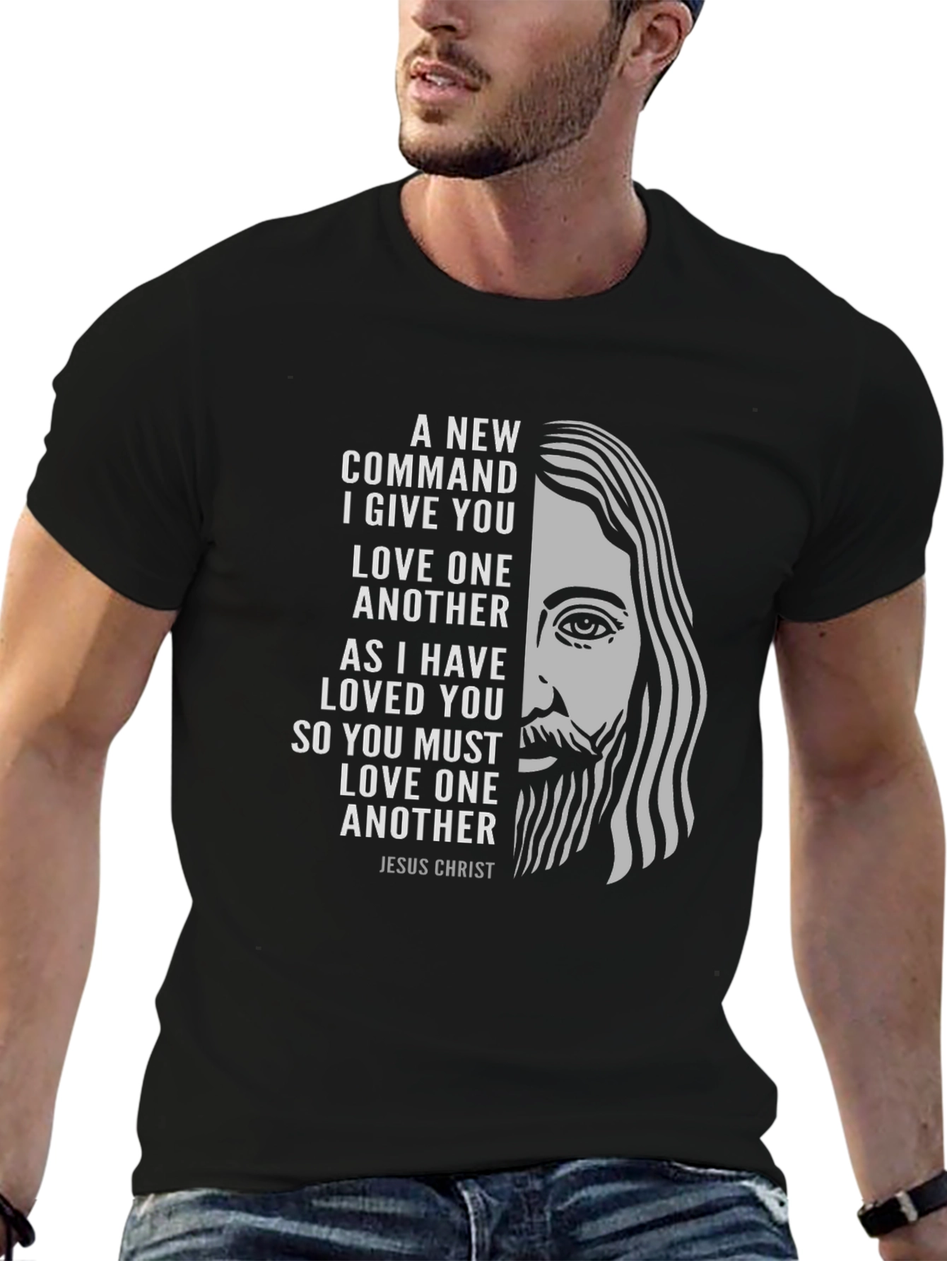 Jesus Christ Graphic T-Shirt - Love One Another