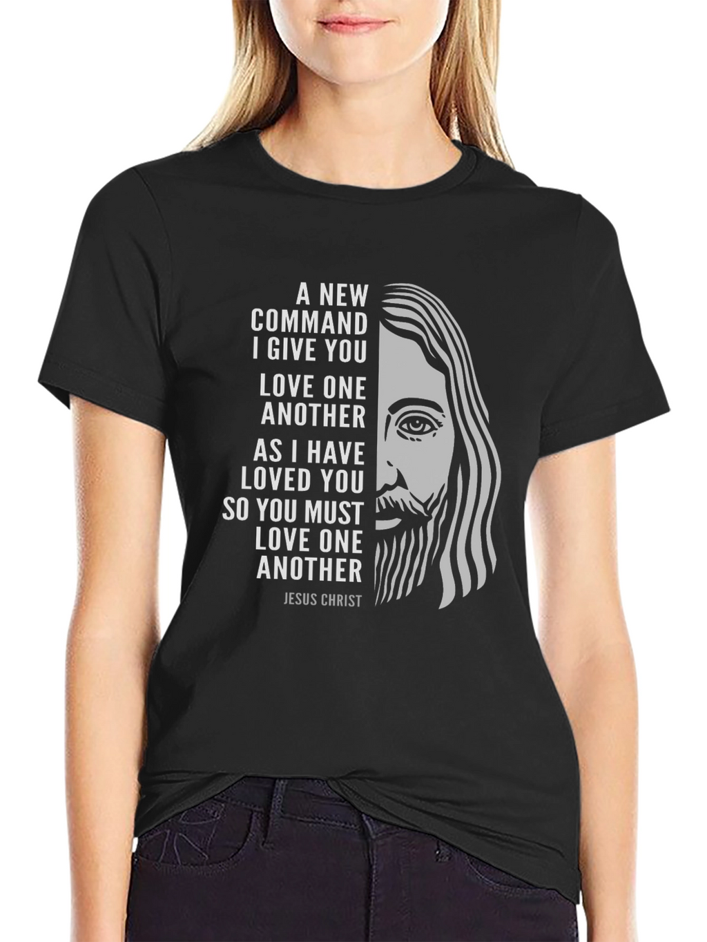 Jesus Christ Graphic T-Shirt - Love One Another