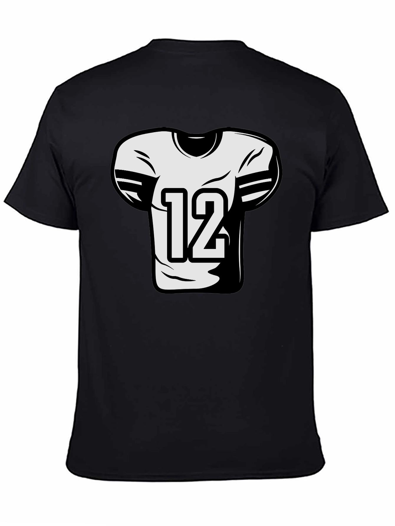 Football Jersey Number 12 Graphic Tee