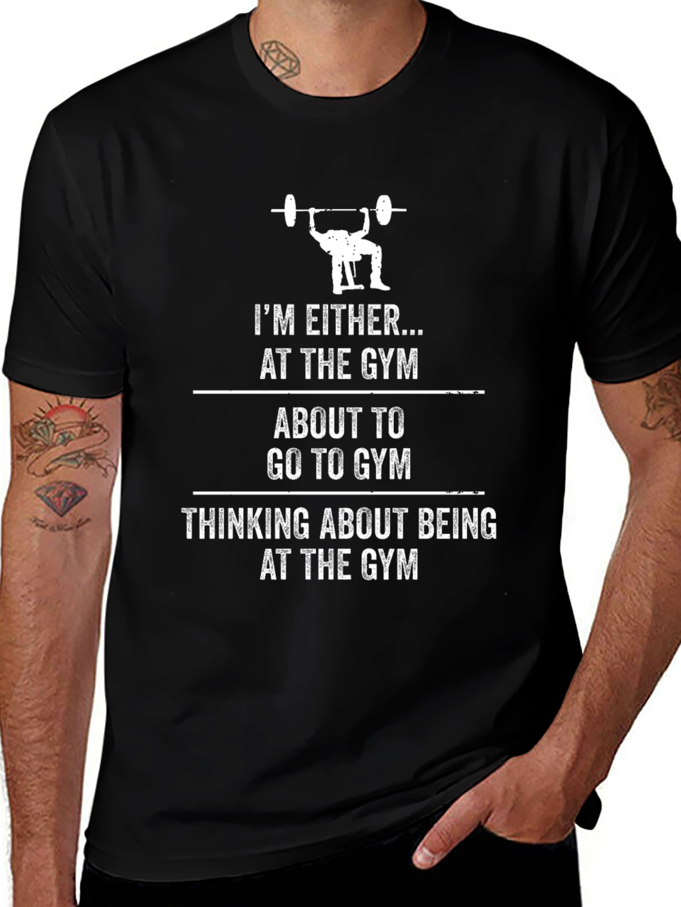 Gym Motivation T-Shirt - Weightlifting Design