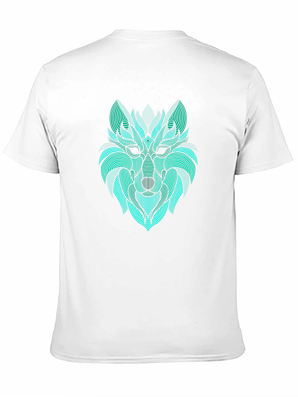 Abstract Wolf Graphic Tee - Modern Line Art Design