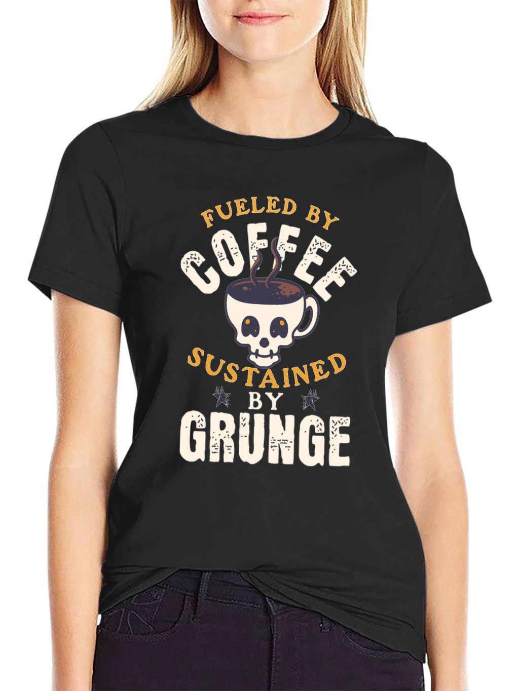 Fueled By Coffee Grunge T-Shirt