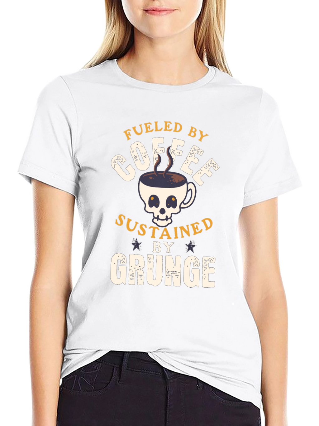Fueled By Coffee Grunge T-Shirt
