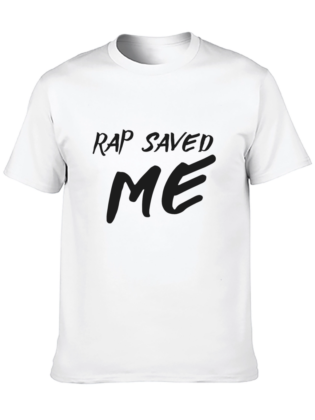 Rap Saved Me Graphic T-Shirt - Trendy Dark Tee
