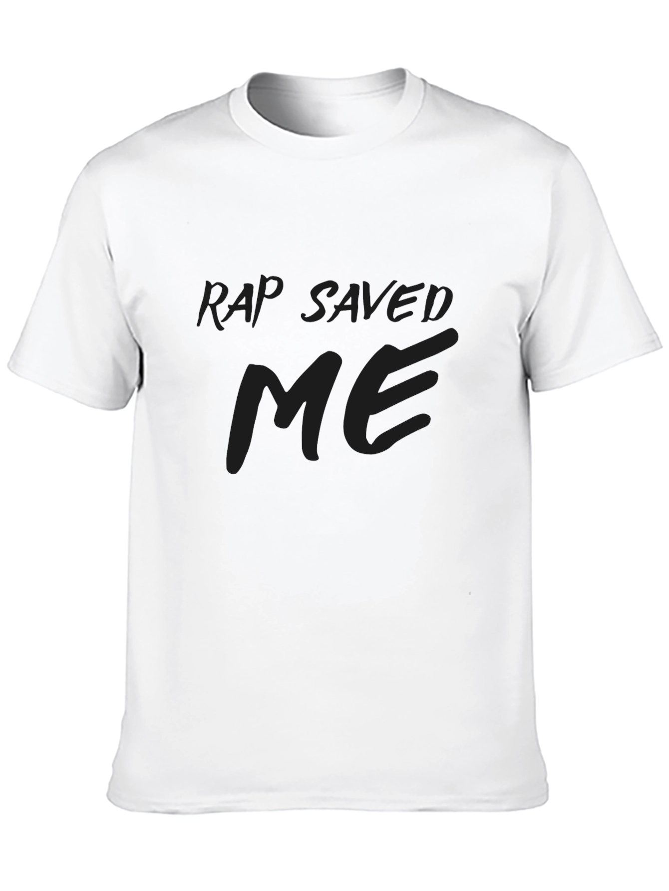 Rap Saved Me Graphic T-Shirt - Trendy Dark Tee