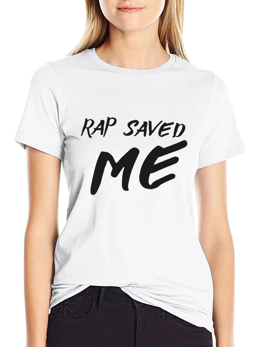 Rap Saved Me Graphic T-Shirt - Trendy Dark Tee