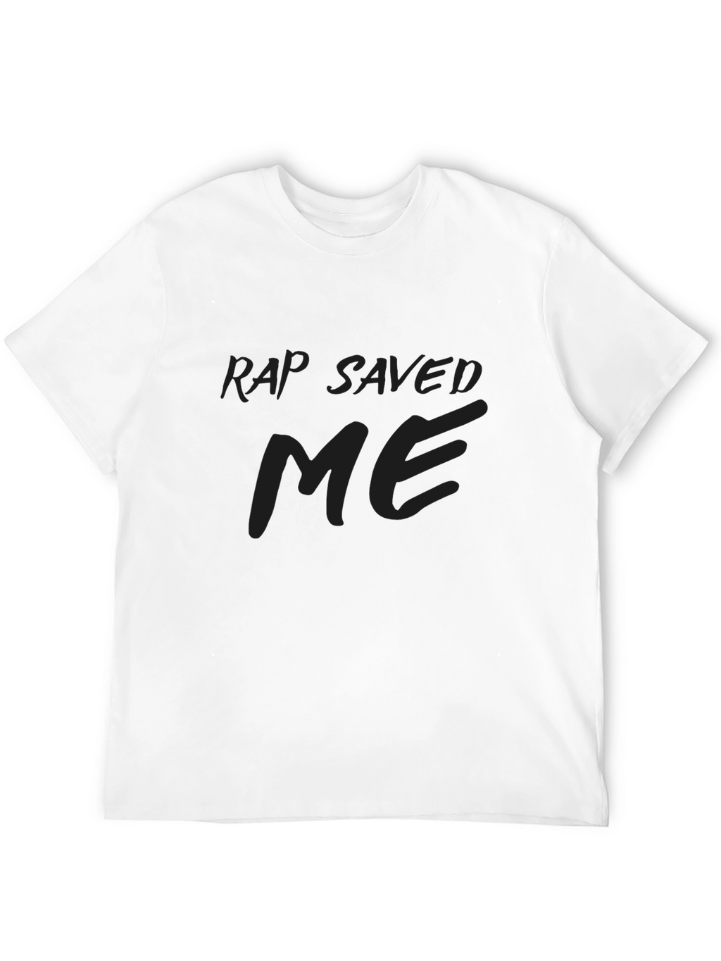 Rap Saved Me Graphic T-Shirt - Trendy Dark Tee