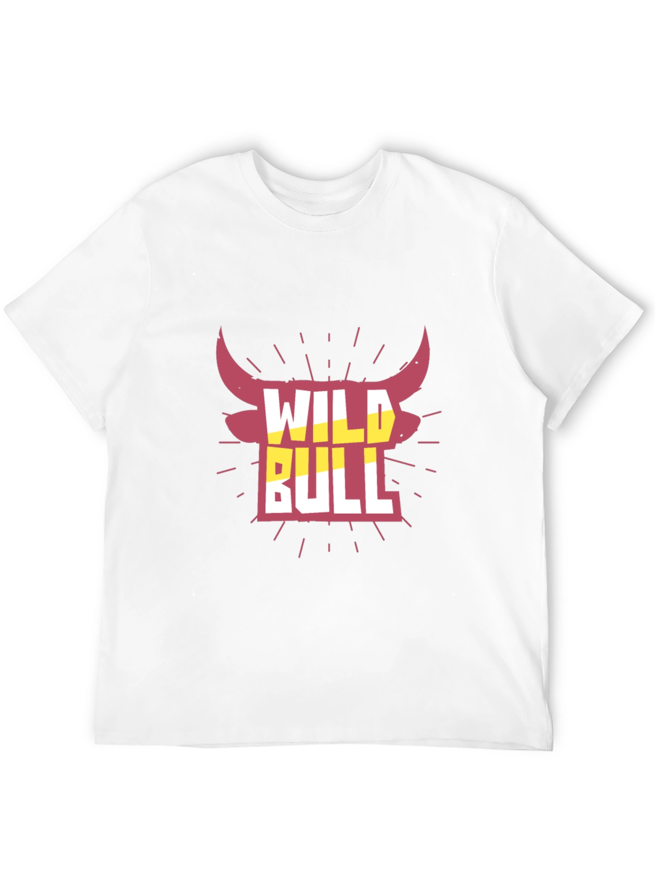 Wild Bull Graphic Tee - Black Crew Neck T-Shirt