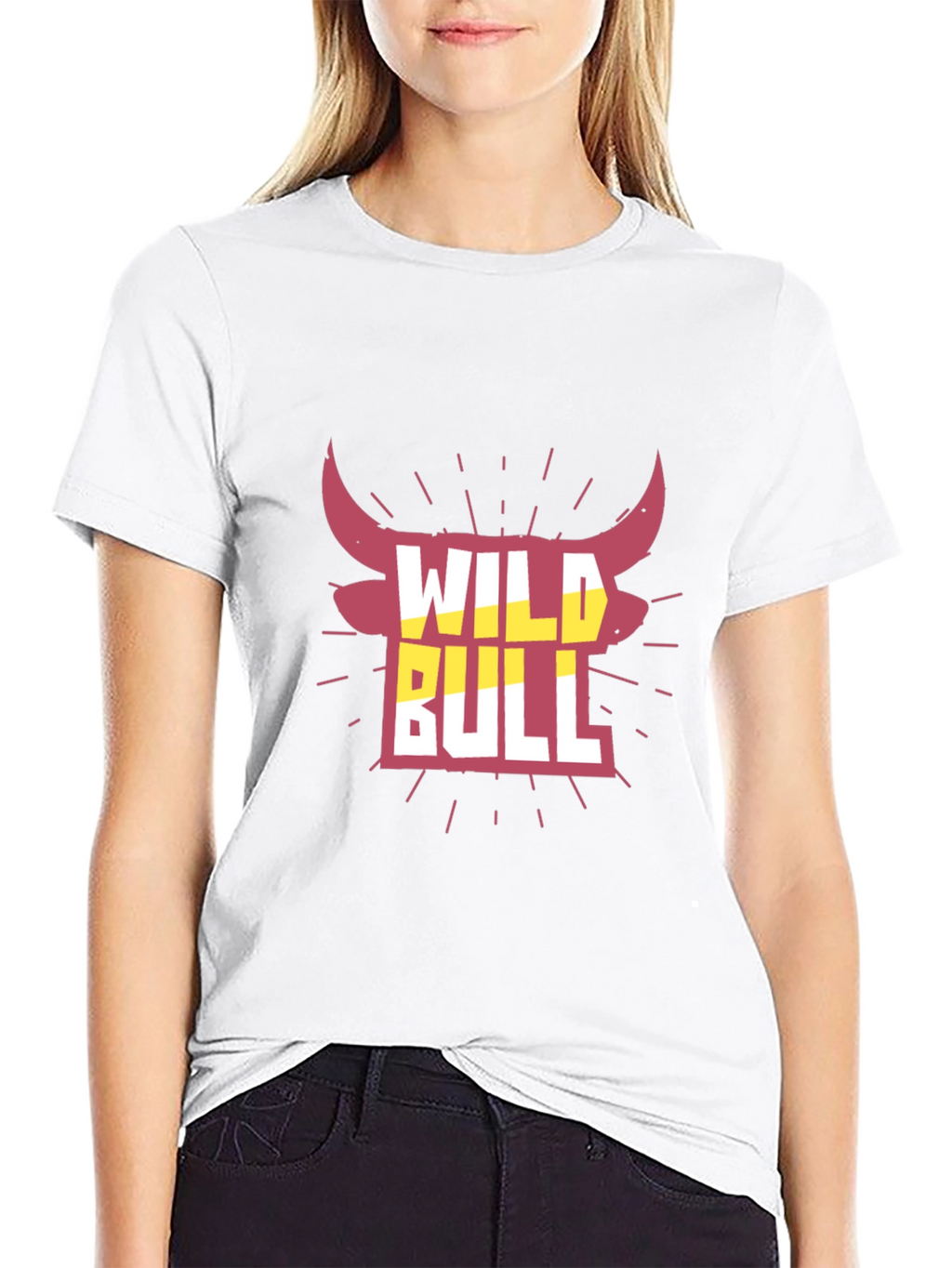 Wild Bull Graphic Tee - Black Crew Neck T-Shirt
