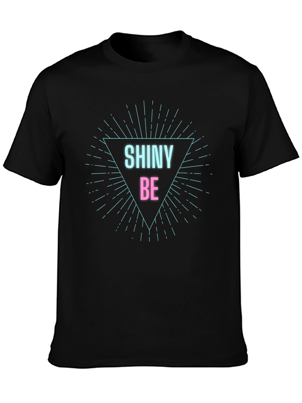 Shiny Be Graphic Tee - Black Cotton Comfort