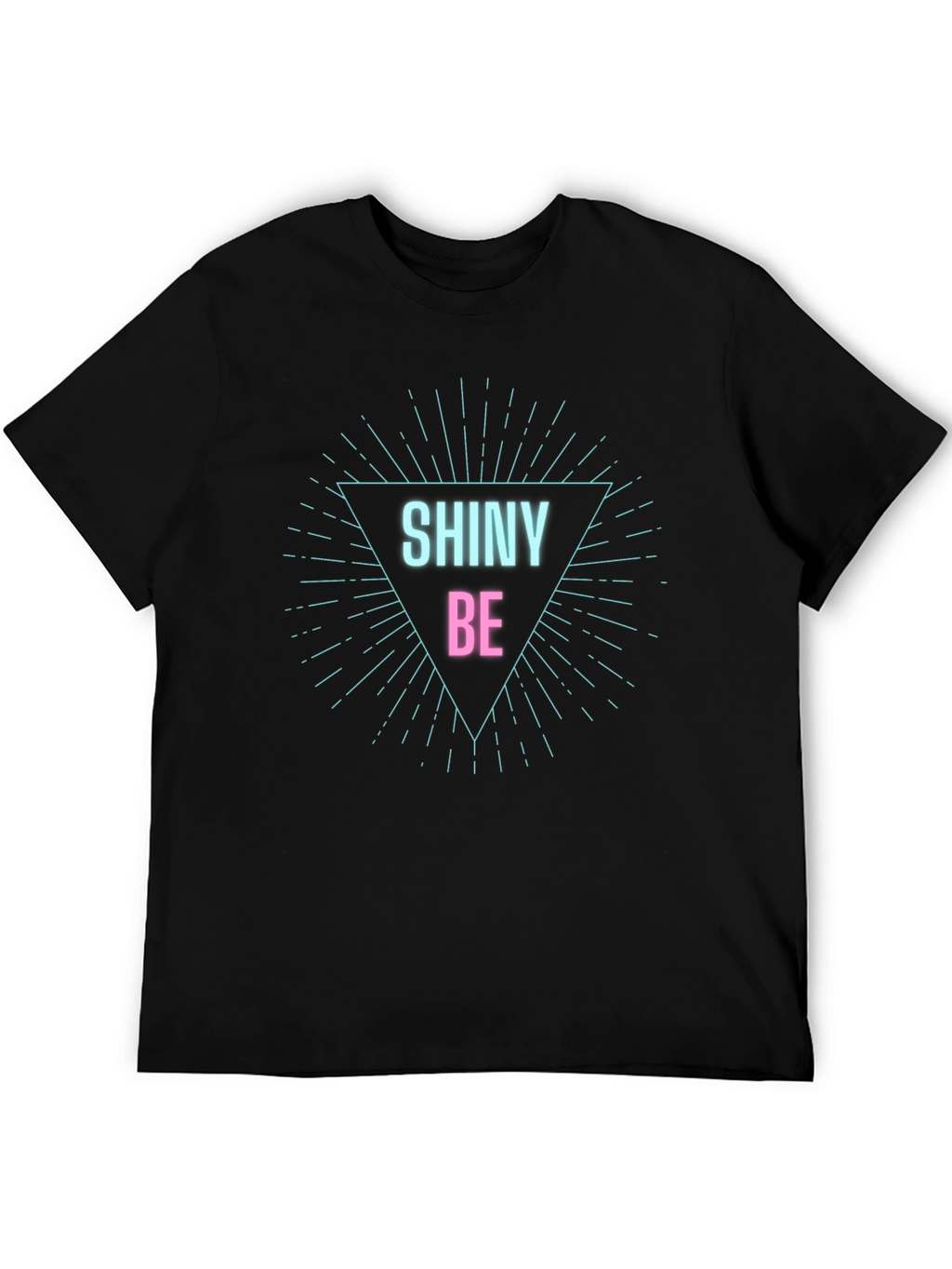 Shiny Be Graphic Tee - Black Cotton Comfort