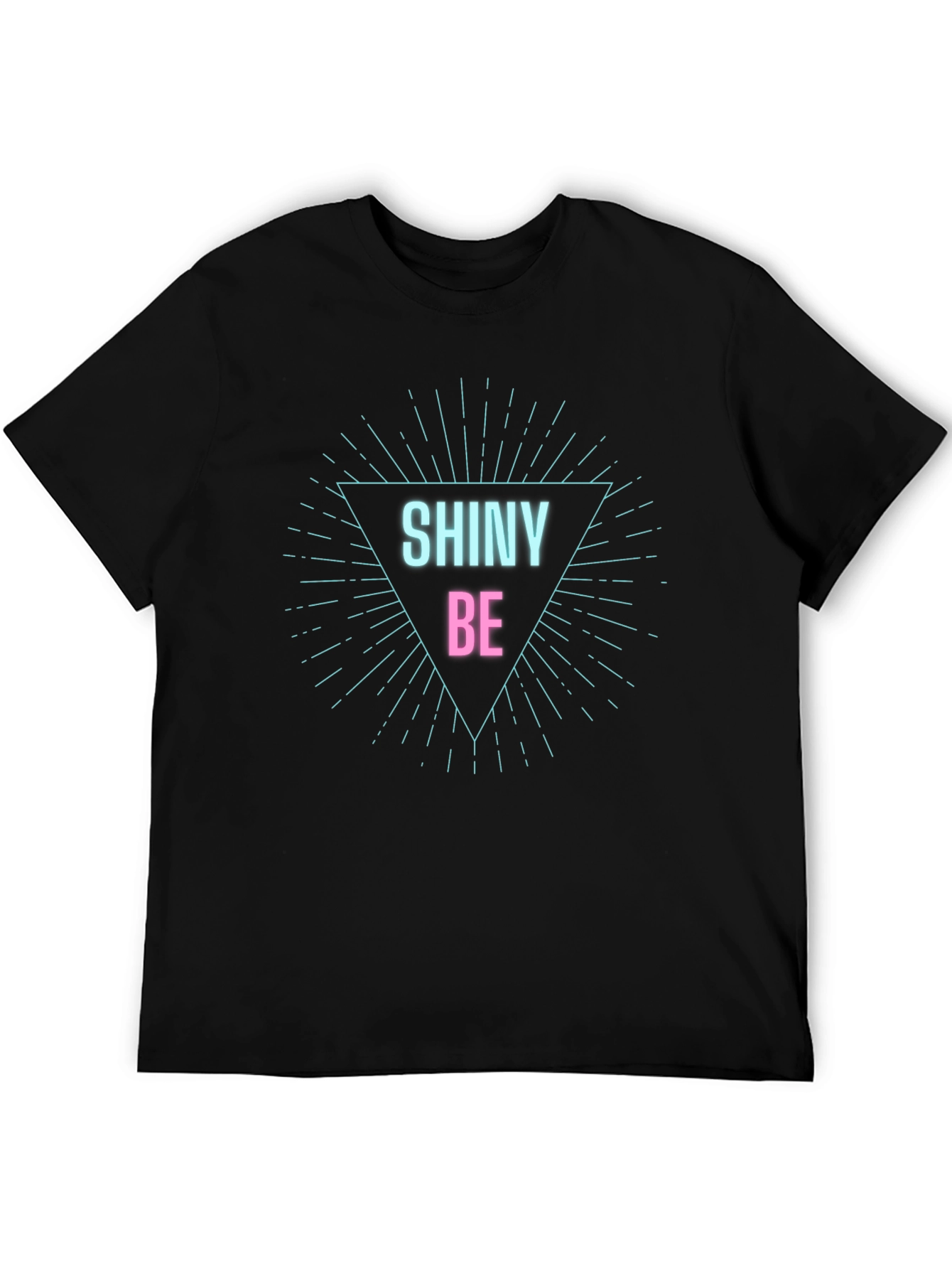 Shiny Be Graphic Tee - Black Cotton Comfort