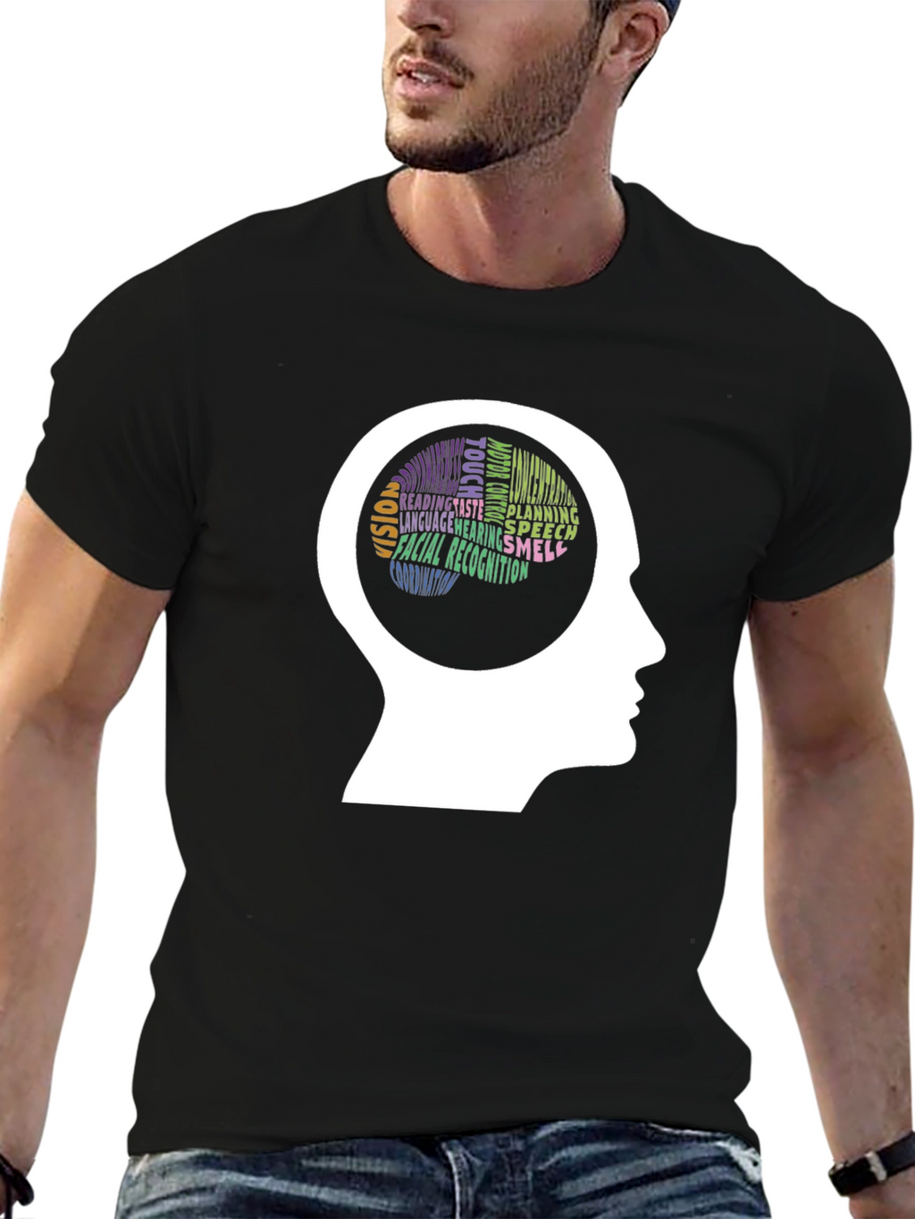 Brain Function T-Shirt - Black Short Sleeve Knowledgeable