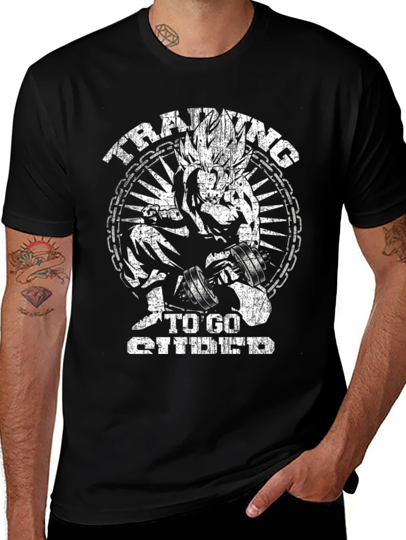Training To Go Super T-Shirt | Anime Gym Tee