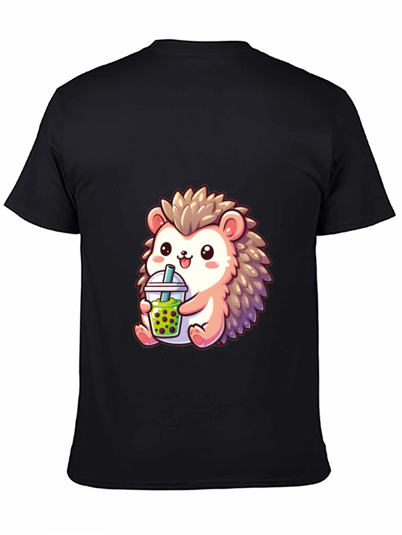 Cute Hedgehog Boba Tea Graphic Tee