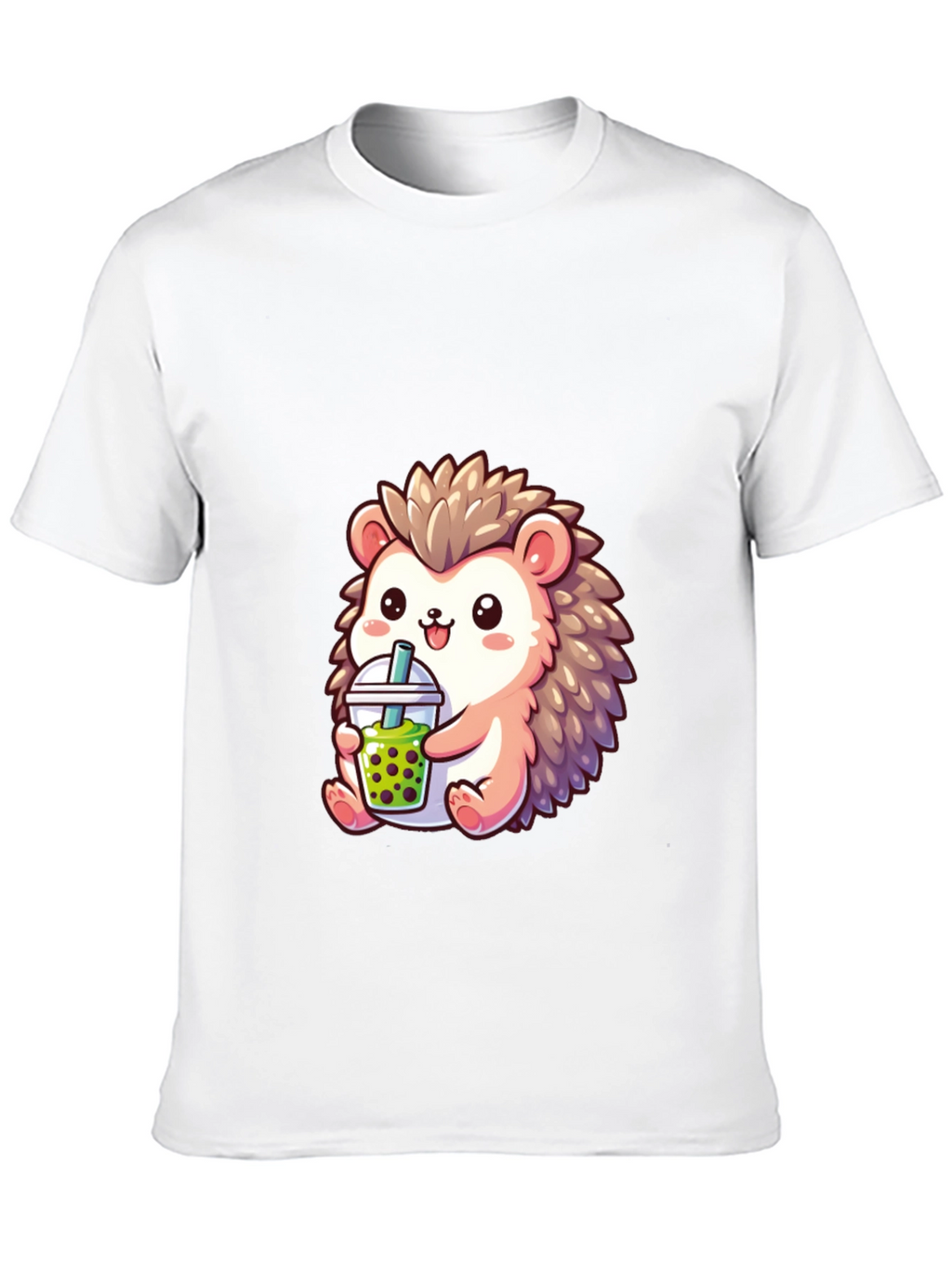 Cute Hedgehog Boba Tea Graphic Tee