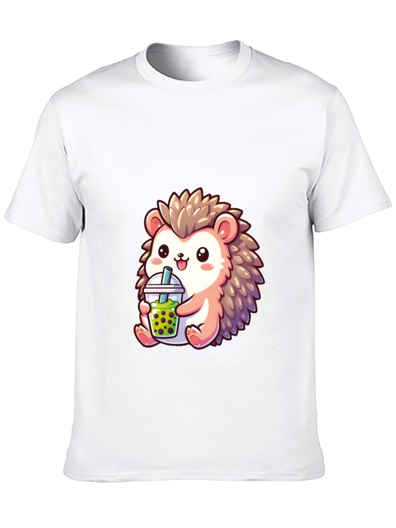 Cute Hedgehog Boba Tea Graphic Tee