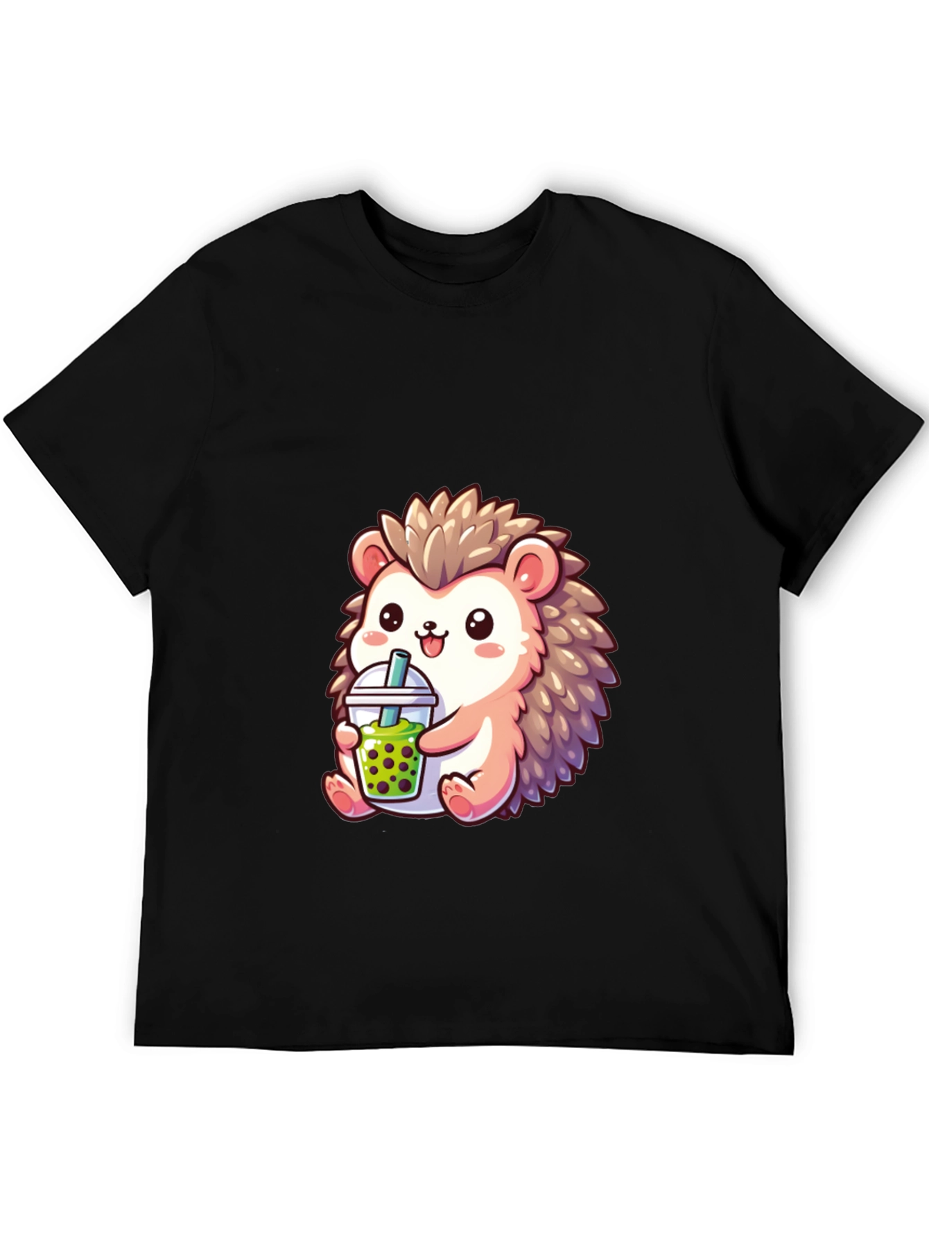 Cute Hedgehog Boba Tea Graphic Tee