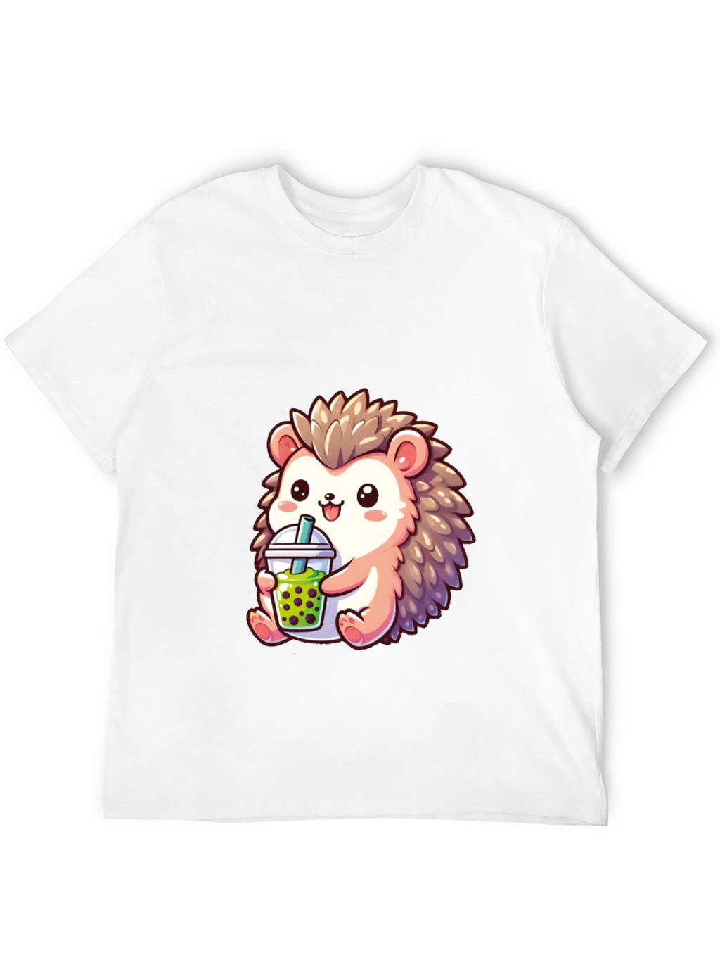 Cute Hedgehog Boba Tea Graphic Tee