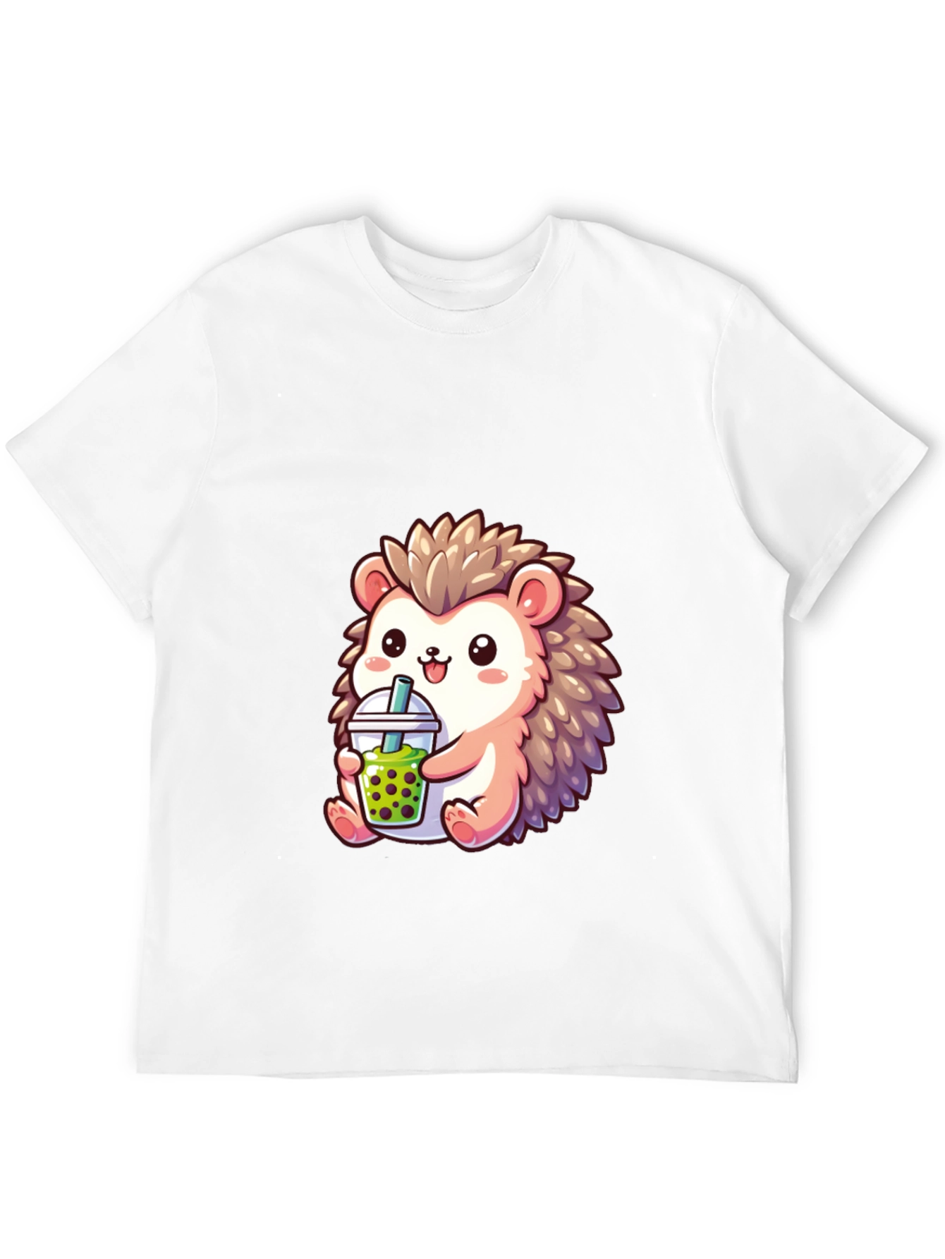 Cute Hedgehog Boba Tea Graphic Tee