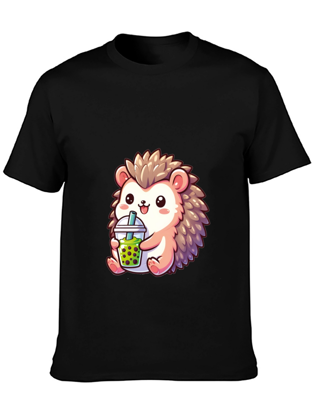Cute Hedgehog Boba Tea Graphic Tee